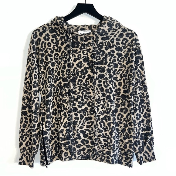 For The Republic Women’s Cheetah Print Hooded Top - Picture 3 of 7